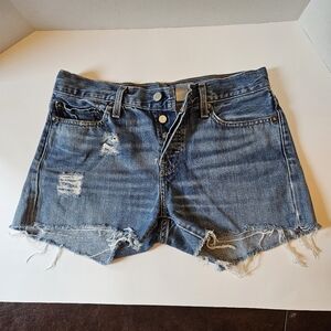 LEVI'S 501 Women's Premium Denim Cutoff Jean Shorts Buttonfly Size 28